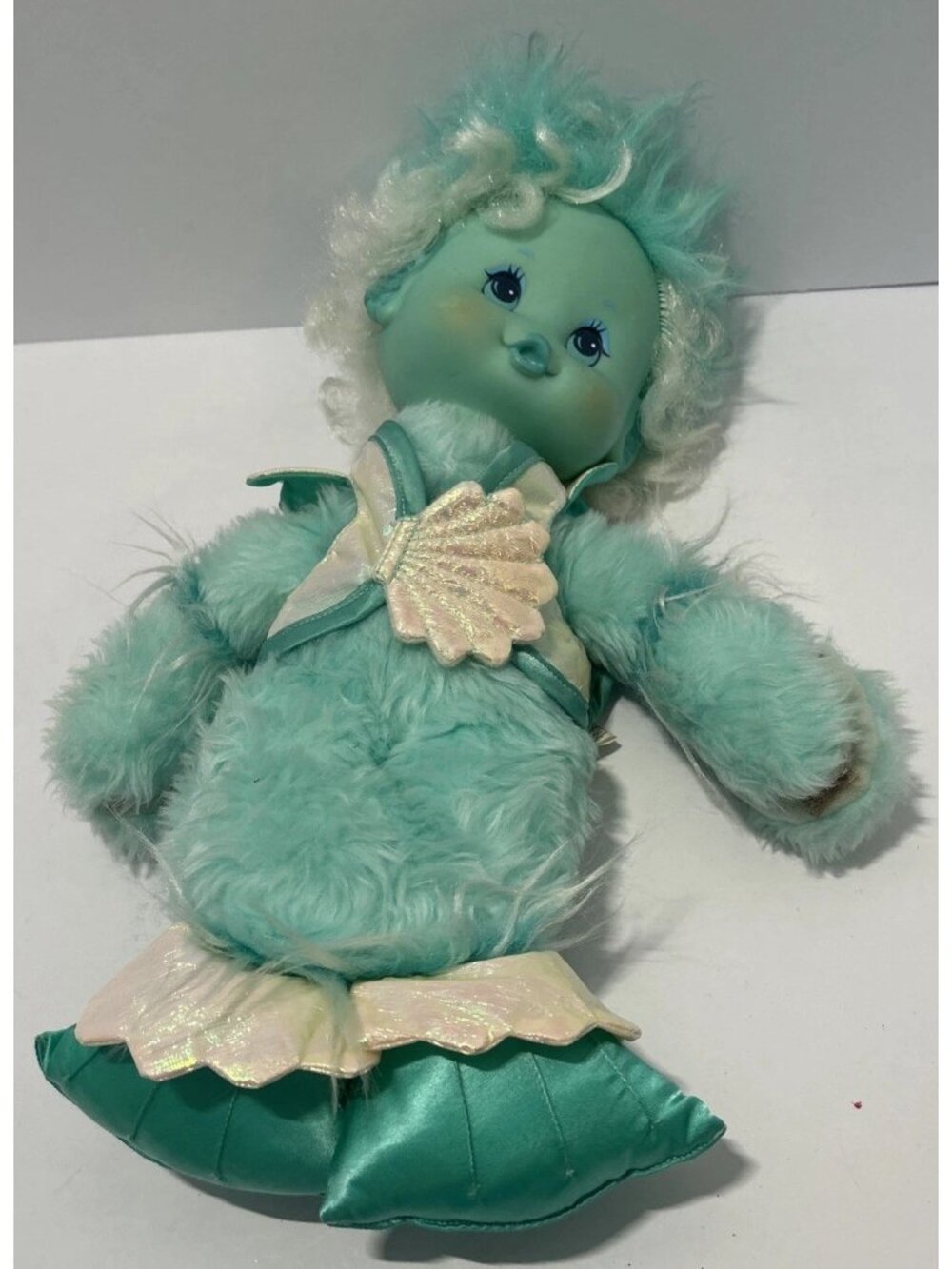 Vintage 1985 Wonder Whims Mermaid Seashell Doll Plush Doug & Debbie Hennings